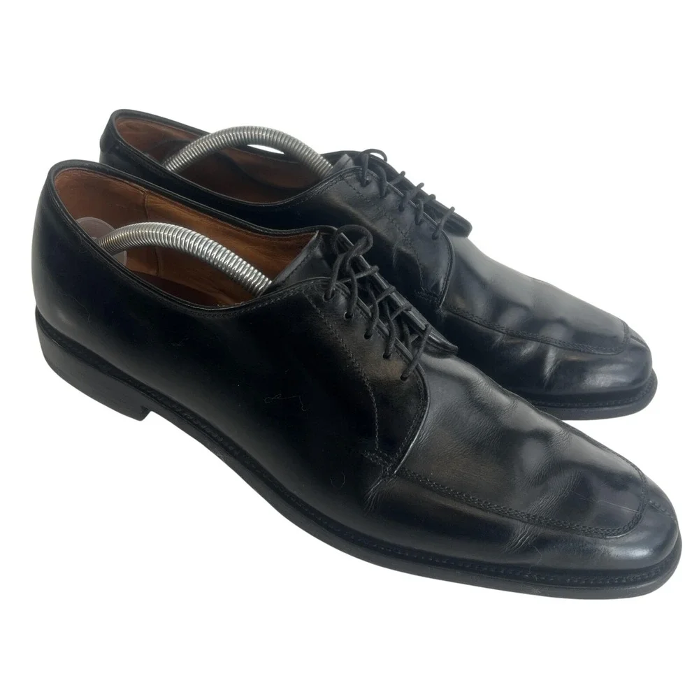 Allen Edmonds Delray Shoes Mens 11.5‎ A Black Leather Split Toe Dress